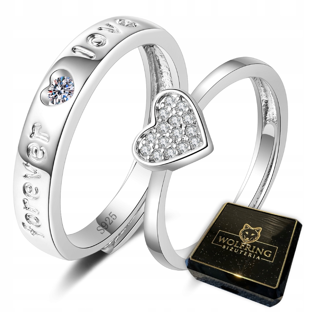 Srebrne obrączki ślubne stal para regulowane r.uni