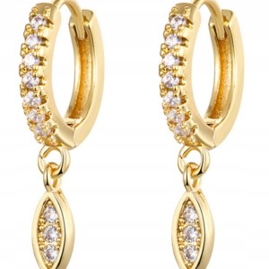 Kolczyki miedziane modne klasyczne k04 złote