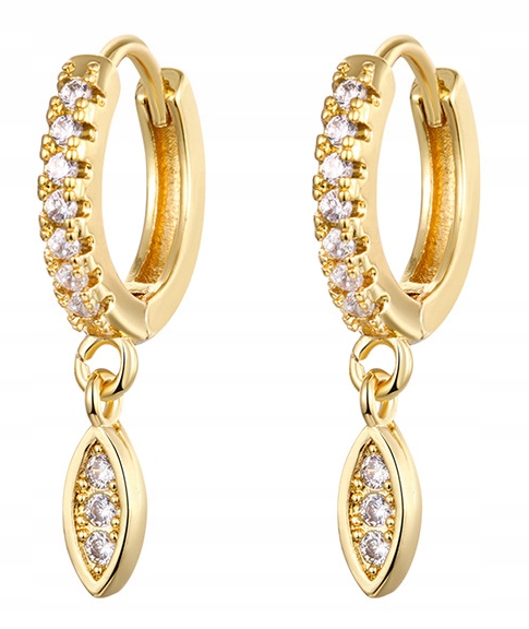 Kolczyki miedziane modne klasyczne k04 złote