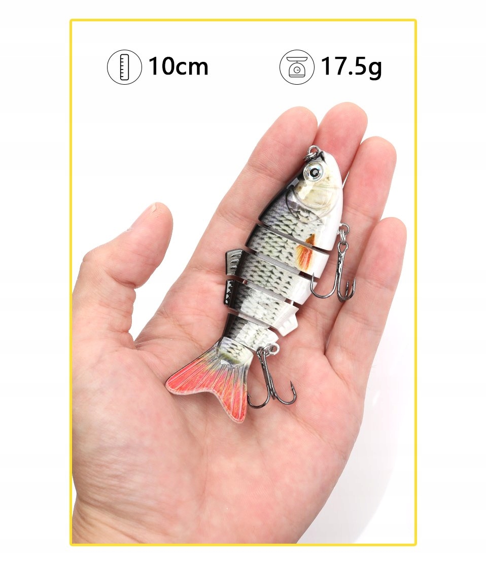 Zestaw 3szt woblerów szczupaka sandacza przynęt pudełko łamane 8.4cm 11,2g - zdjęcie 9