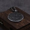 Naszyjnik kompas wikingów vegvísir nordycki 460 - miniatura 2