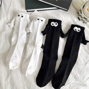 Skarpetki magnetyczne prezent dla par trzymajce się za ręcę magnes oczy - miniatura 5