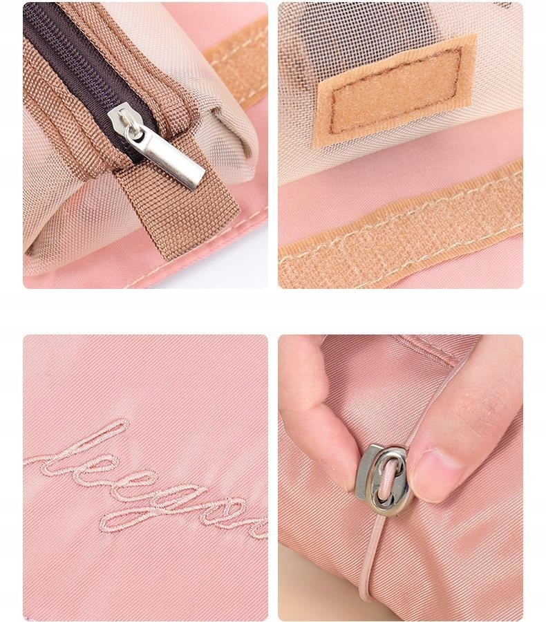 Kosmetyczka podróżna rozkładana wisząca damska xl - obrazek 6