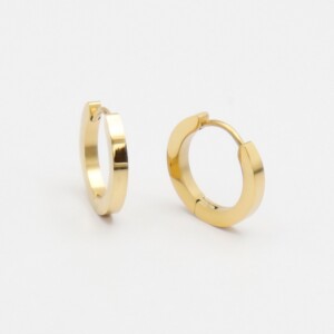 Kolczyki miedziane modne klasyczne k01 złote - miniatura 2