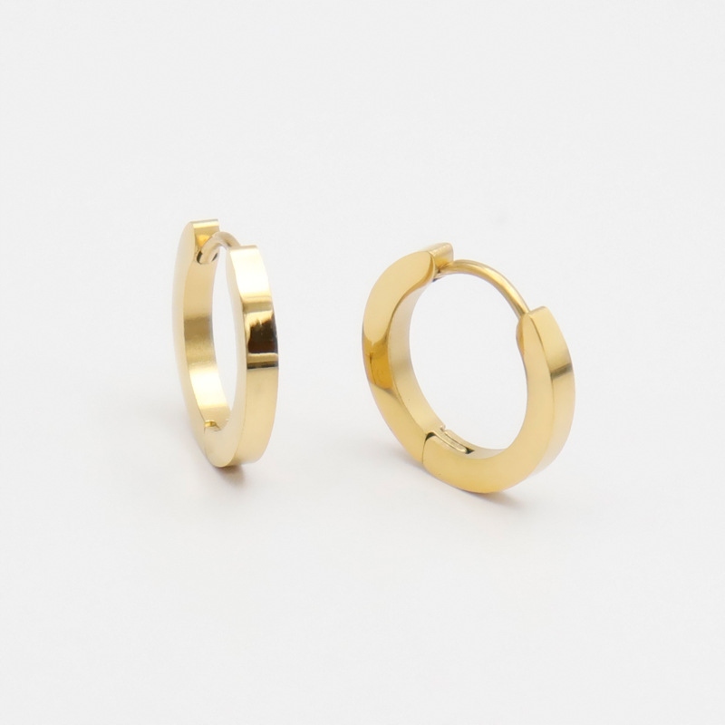 Kolczyki miedziane modne klasyczne k01 złote - obrazek 2