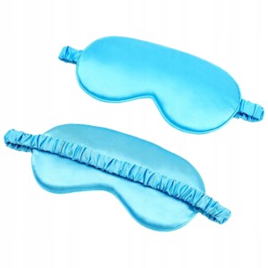 Opaska na oczy spania premium satynowa nocna blue