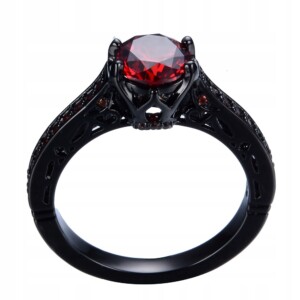 Obrączka pierścionek zaręczynowy gothic 316l r.19 - miniatura 2