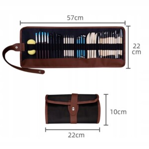 Zestaw narzędzi rzeźbiarskich glina gips 37szt xxl - miniatura 8