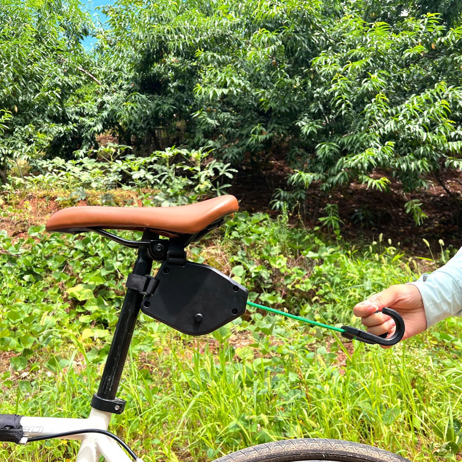 Linka holownicza rowerowa dla dorosłych dzieci 2.5m mocna uniwersalna - obrazek 11