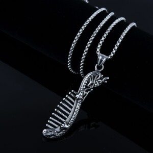 Naszyjnik srebrny łańcuszek smok drapieżnik 346 - miniatura 12