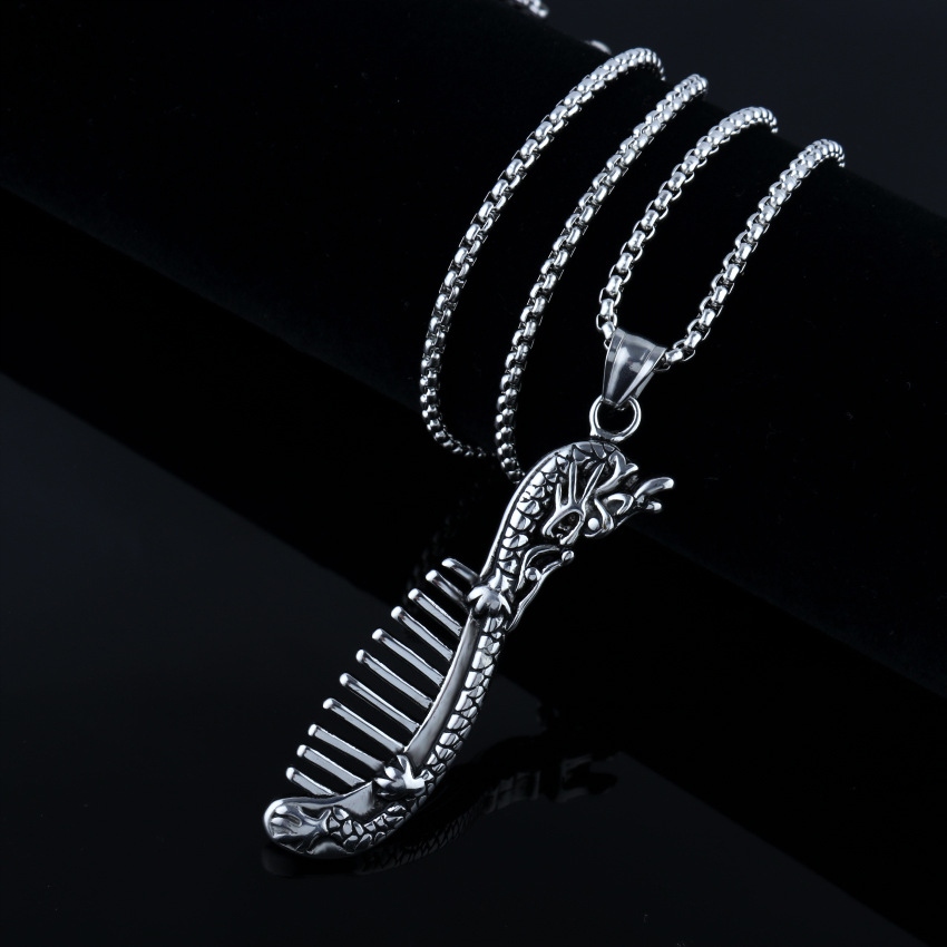 Naszyjnik srebrny łańcuszek smok drapieżnik 346 - obrazek 12