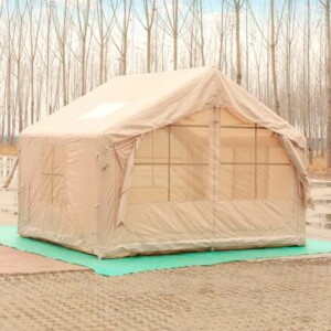 Duży namiot kempingowy pompowany 5 osobowy dmuchany pompka 8m2 320x250cm - miniatura 10