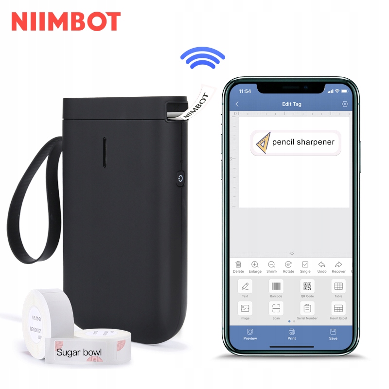Niimbot drukarka termiczna naklejki bezprzewodowa - obrazek 12