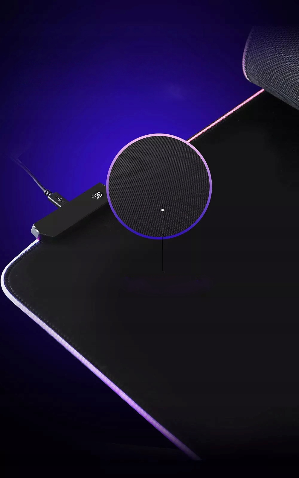 Podkładka gamingowa pod myszkę duża dla graczy prezent rgb led 90x40 04 - obrazek 13