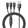 Kabel ładowarka 3w1 micro typ-c do iphone usb-c 5a - miniatura 3