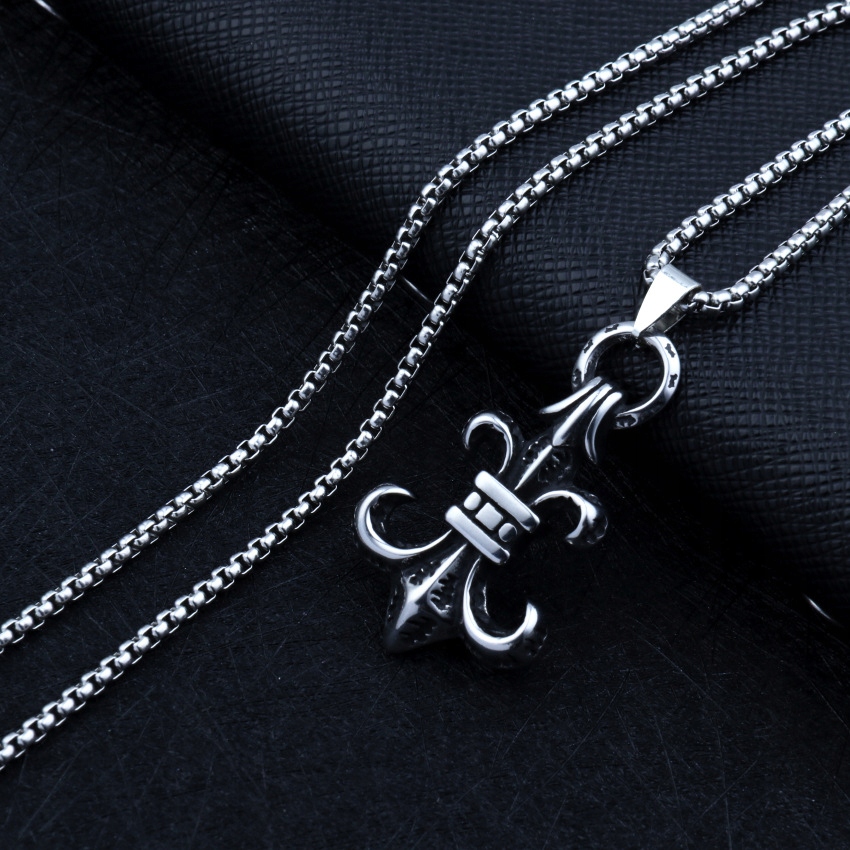 Naszyjnik srebrny stal łańcuszek 316l harcerz 334 - obrazek 3