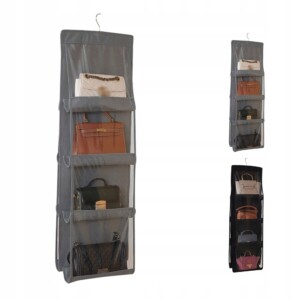 Komplet organizer do szafy garderoby na torebki wieszak 16 miejsc 2 sztuki - miniatura 12