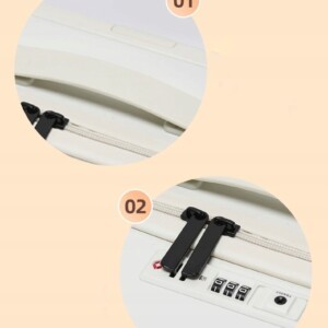 Walizka podróżna na kółkach kabinowa czarna laptop abs zamek na kod 38l - miniatura 7