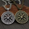 Naszyjnik kompas wikingów vegvísir nordycki 134 - miniatura 4