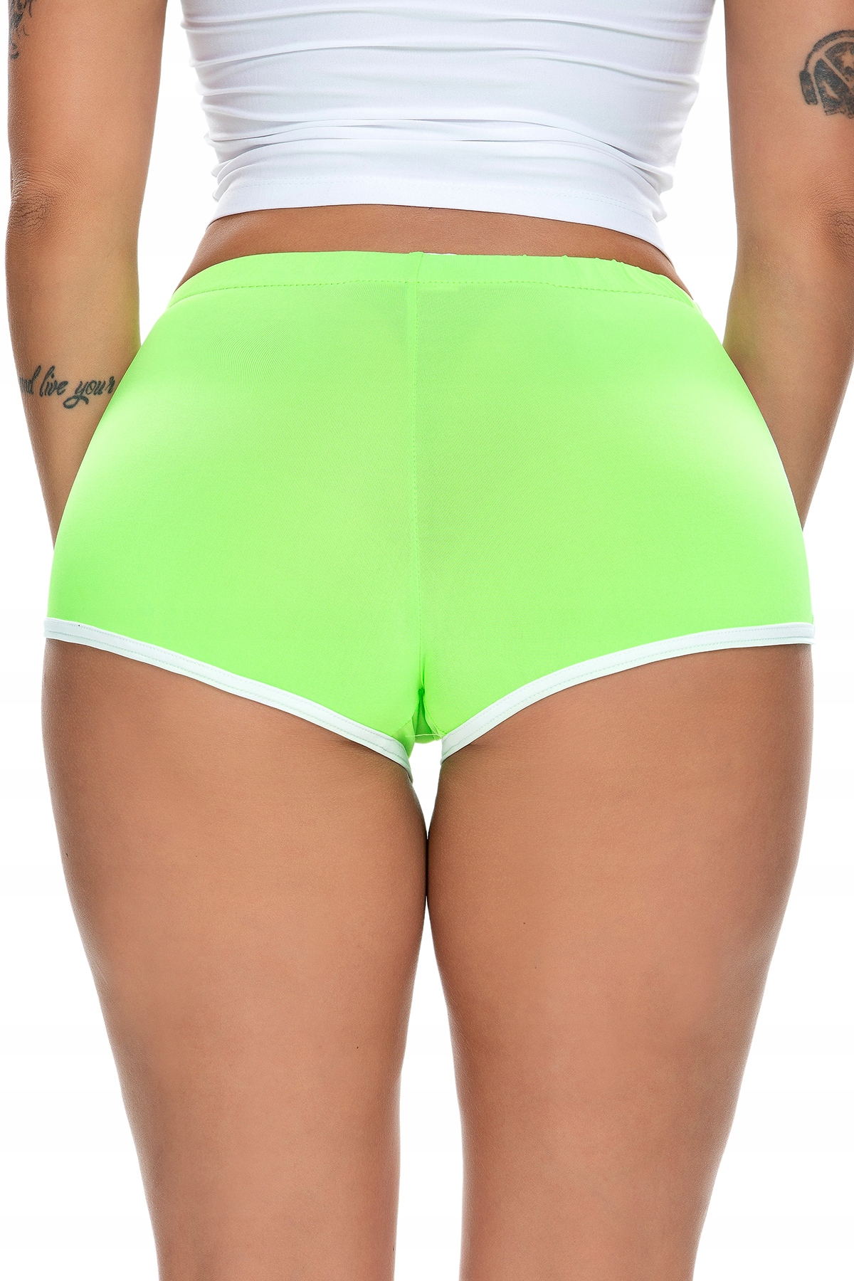 Szorty damskie sportowe wygodne spodenki zielone m - zdjęcie 8