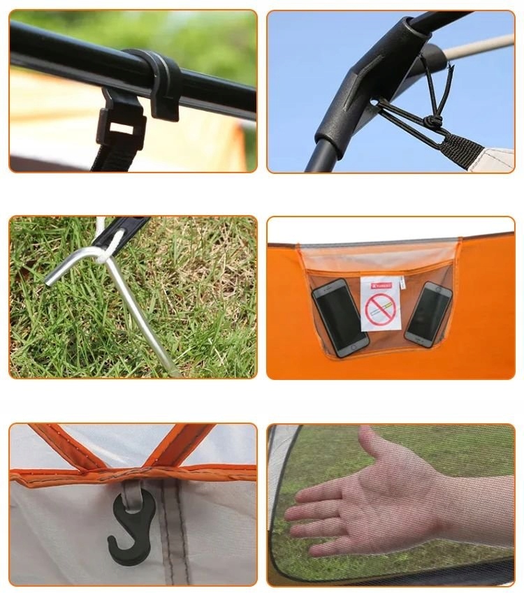 Namiot kempingowy rodzinny camping wodoodporny 7 osobowy 380x260x200 cm - zdjęcie 11