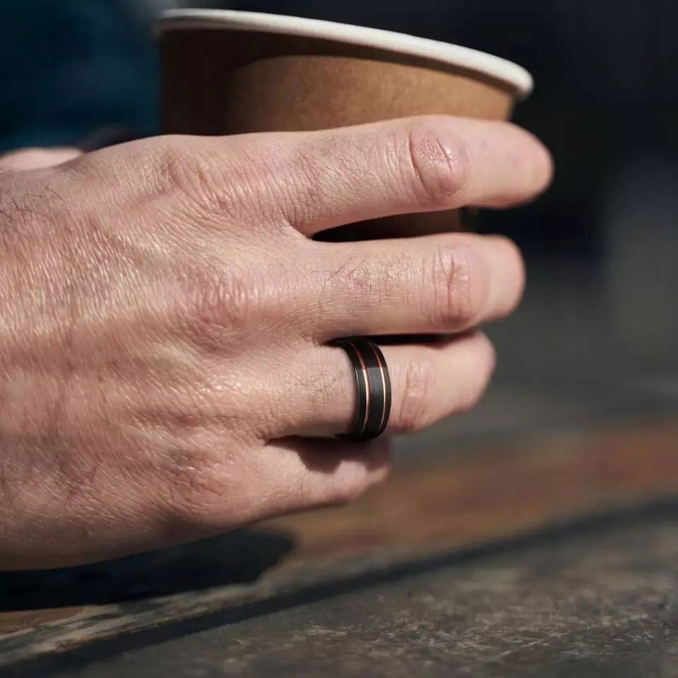 Pierścień obrączka z wolframu wolfring eu22 us10 - obrazek 4