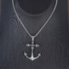 Naszyjnik srebrny rybak marynarz kotwica 313 - miniatura 6
