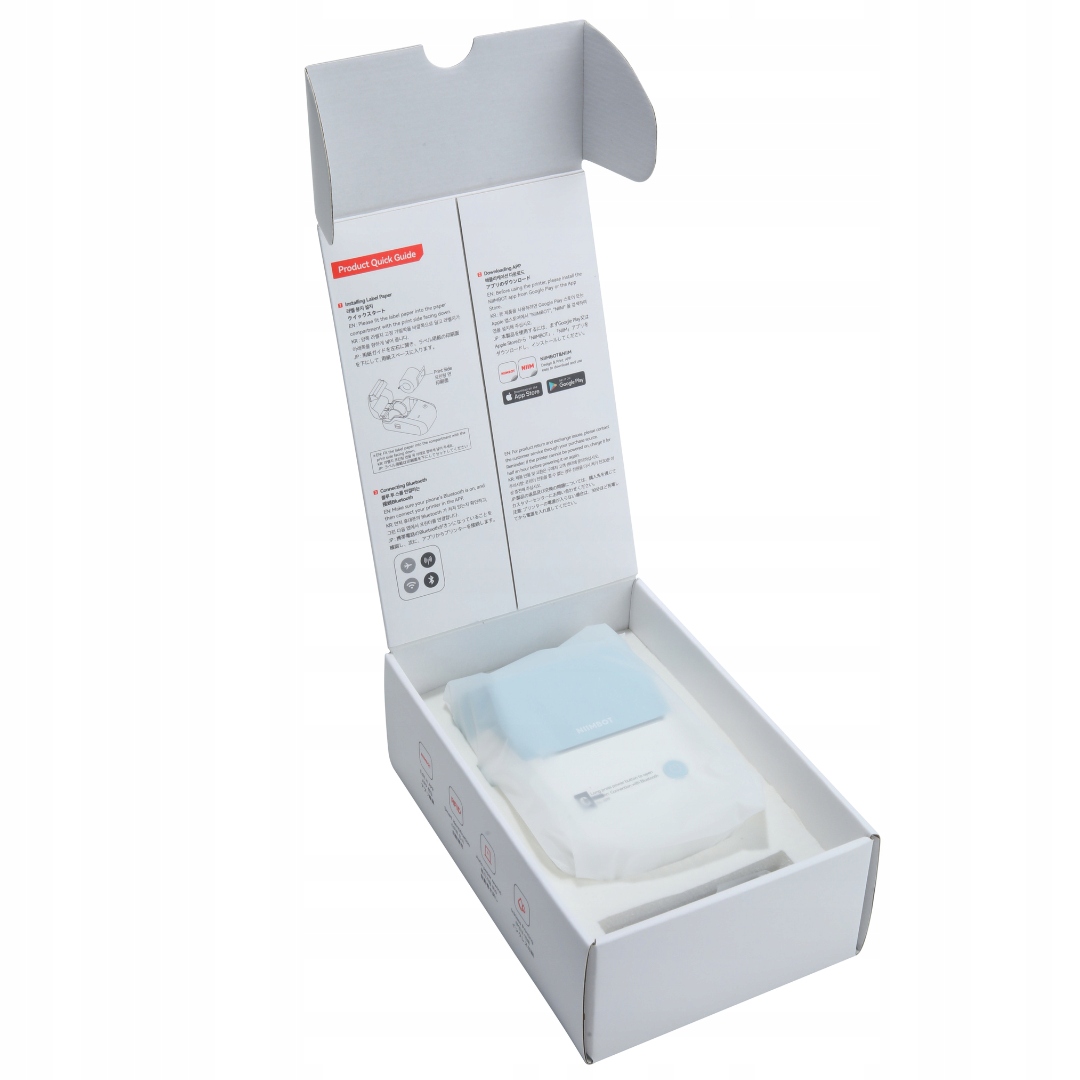Niimbot b1 drukarka termiczna naklejki bluetooth biało niebieska nowa +rolk - obrazek 10