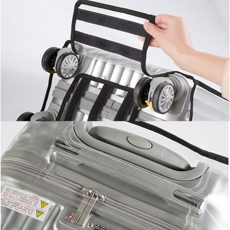 Pokrowiec ochronny na walizkę bagaż przezroczysty podróżny 26" cali roz. xl - zdjęcie 8