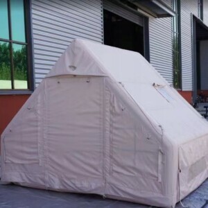 Duży namiot kempingowy pompowany 4 osobowy dmuchany pompka 6.3m2 300x210cm - miniatura 12