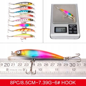 Zestaw woblerów na szczupaka sandacz okoń przynęty 43szt 4-8g 4.5-10cm - miniatura 5
