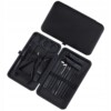 Zestaw do manicure pedicure twarzy podróżny 18 szt xxl czarny cążki etui - miniatura 5