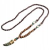 Naszyjnik drewniany nepal buddyjski mala amulet koraliki handmade tybet - miniatura 1