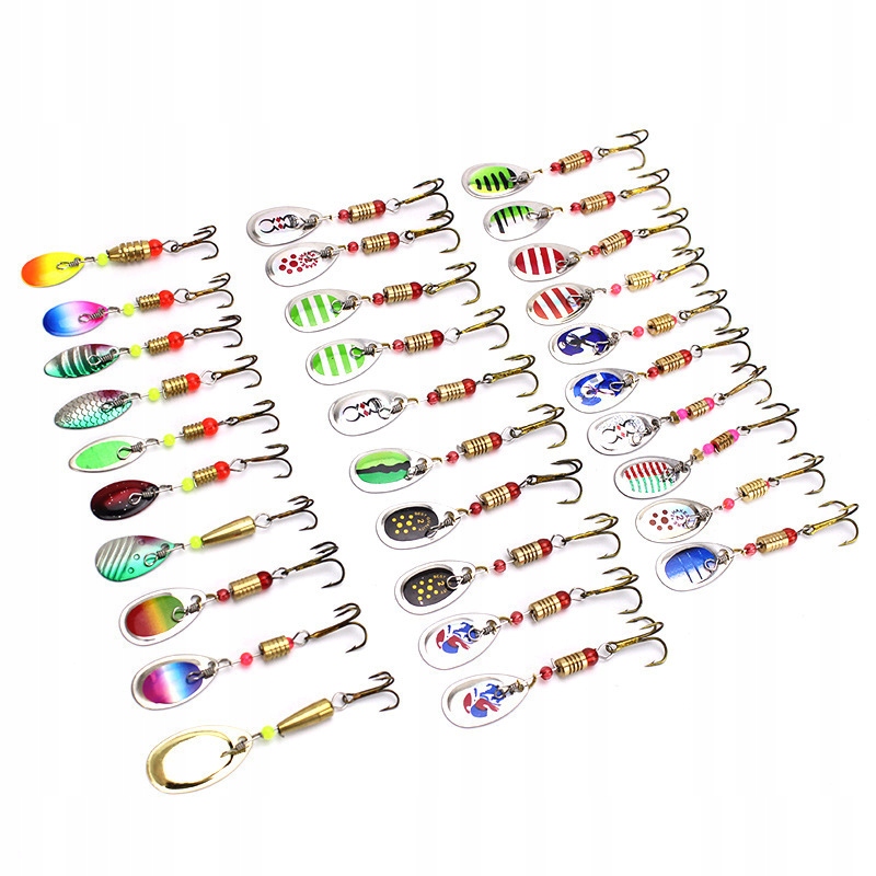 Zestaw 16 sztuk błystka blacha szczupak sandacz okoń 6cm 3g +organizer - zdjęcie 8