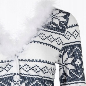 Piżama damska prezent na walentynki dla dziewczyny pluszowa zimowe wzory s - miniatura 4