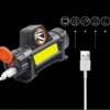 Latarka czołowa czołówka led usb akumulator mocna xpe cob wodoszczelna - miniatura 8