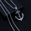 Naszyjnik srebrny stal łańcuszek kotwica 315 - miniatura 8