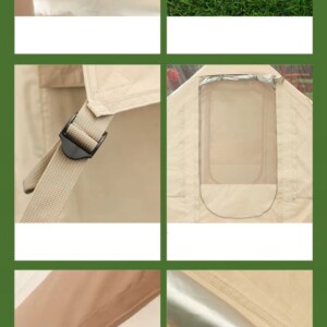 Duży namiot kempingowy pompowany 5 osobowy dmuchany pompka 8m2 320x250cm - miniatura 8