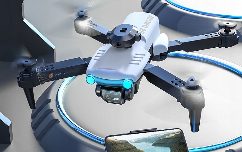 Dron z dwoma kamerami h8 pro gps 4k wifi 3 baterie 2km fpv etui na prezent - obrazek 12