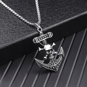 Naszyjnik srebrny łańcuszek kotwica piraci 321 - miniatura 8