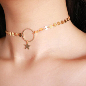 Naszyjnik choker celebrytka długa boho złoty 33 - miniatura 12