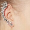 Kolczyk kryształowy z kryształów piękny na ucho klips błyszczący damski - miniatura 8