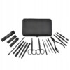 Zestaw do manicure pedicure twarzy podróżny 18 szt xxl czarny cążki etui - miniatura 2