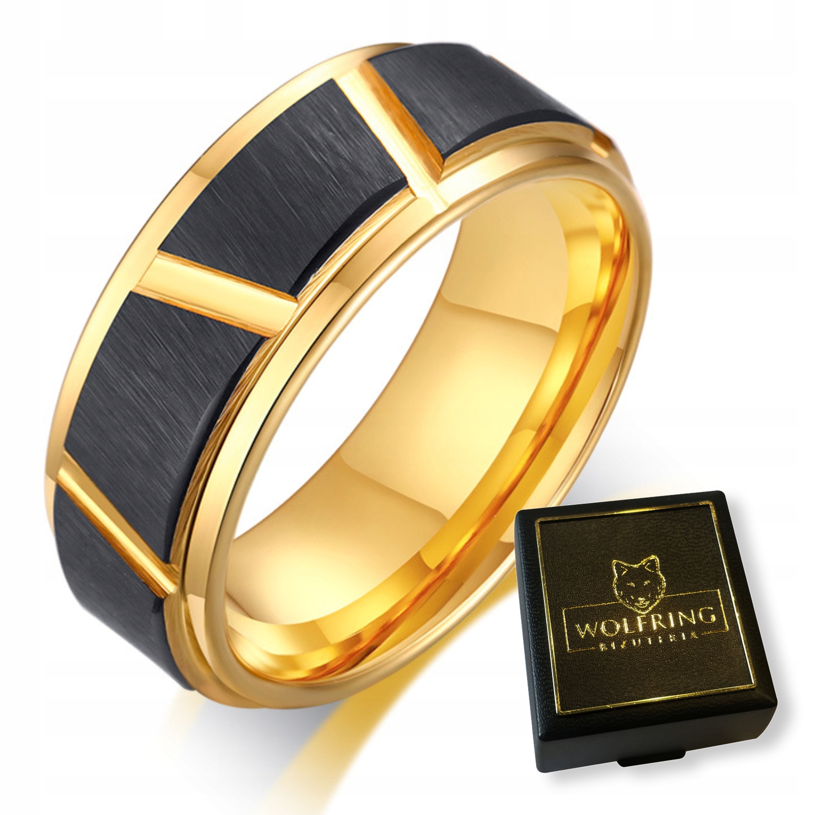 Obrączka pierścień z wolframu wolfring eu19 us09