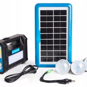 Ładowarka solarna powerbank panel solar kempingowy zestaw żarówki xl