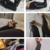 Legginsy modne wysoki stan modelujące eko skóra z marszczeniem czarne r.m - miniatura 11