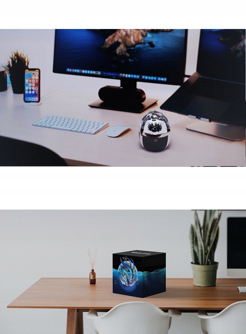 Głośnik bluetooth ferrofluid efekt wizualny magnetyczny bt5.0 +stojak - zdjęcie 10