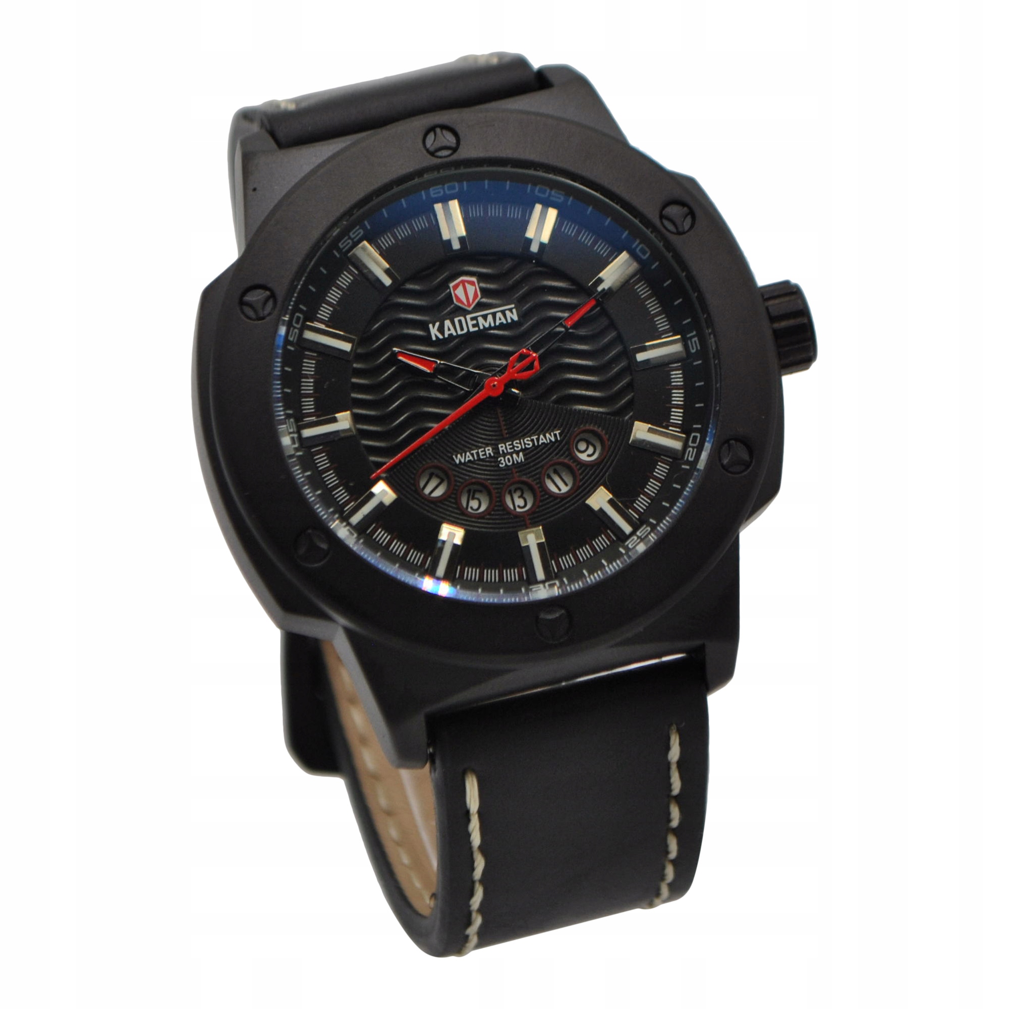 Zegarek męski kademan elegancki datownik wr50 w1 - zdjęcie 1