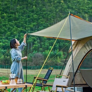 Namiot kempingowy rodzinny camping wodoodporny 7 osobowy 380x260x200 cm - miniatura 9