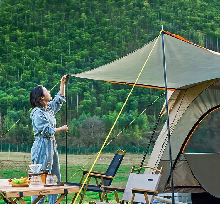 Namiot kempingowy rodzinny camping wodoodporny 7 osobowy 380x260x200 cm - zdjęcie 9